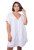 BUTTON FRONT DRESS WITH POCKETS - WAFFLE - PLUS SIZE